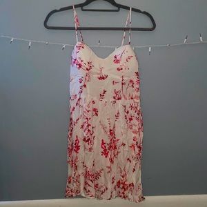 Spaghetti strap, short flower dress